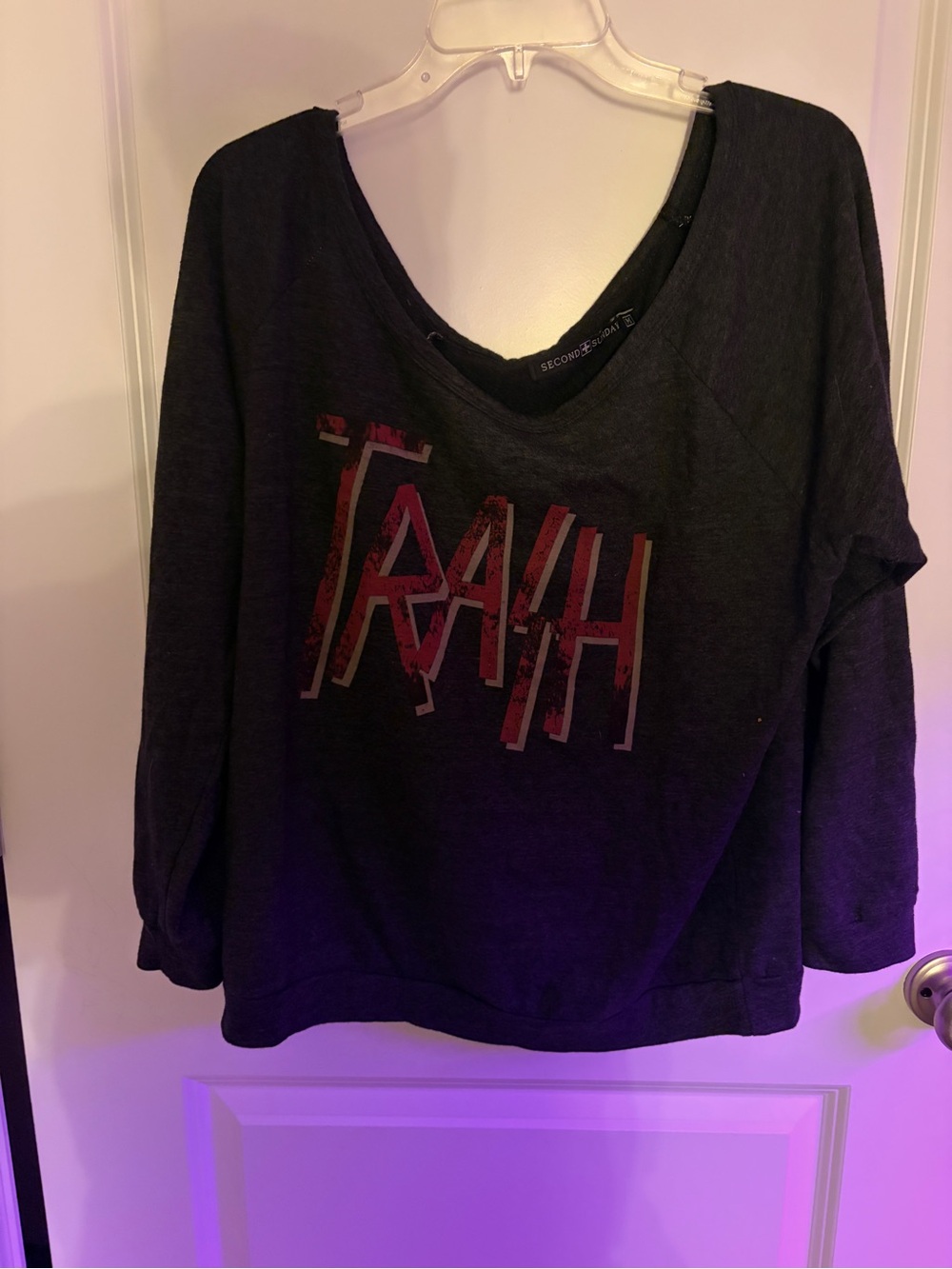 Black Second Sunday “Trash” sweatshirt